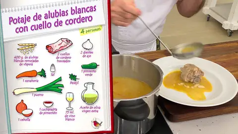 Ingredientes Potaje de alubias blancas con cuello de cordero Ingredientes Potaje de alubias blancas con cuello de cordero