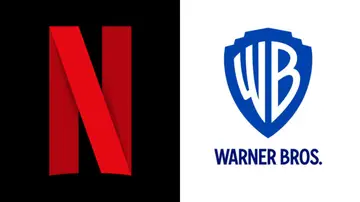 Montaje de los logos de Netflix y Warner Bros. Montaje de los logos de Netflix y Warner Bros.