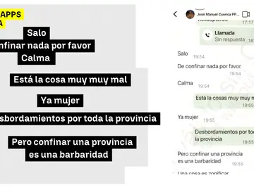 Conversación entre el jefe de Gabinete de Mazón y Salomé Pradas el día de la DANA Conversación entre el jefe de Gabinete de Mazón y Salomé Pradas el día de la DANA