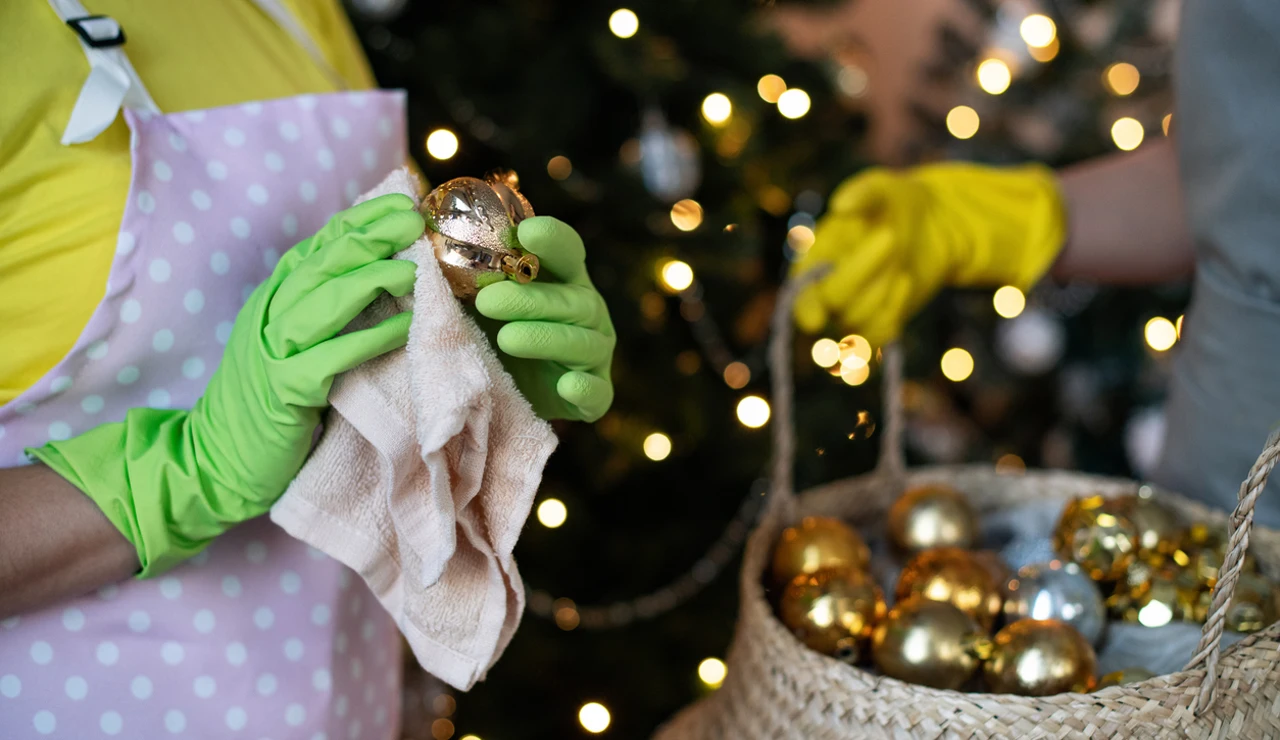 Limpieza árbol de Navidad