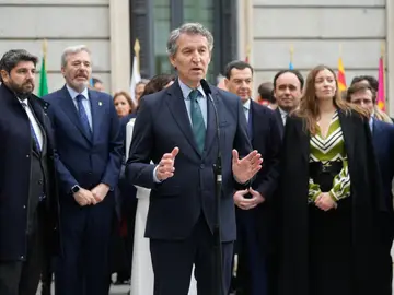Imagen de Feijóo en el acto de la Constitución Imagen de Feijóo en el acto de la Constitución