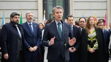 Imagen de Feijóo en el acto de la Constitución Imagen de Feijóo en el acto de la Constitución