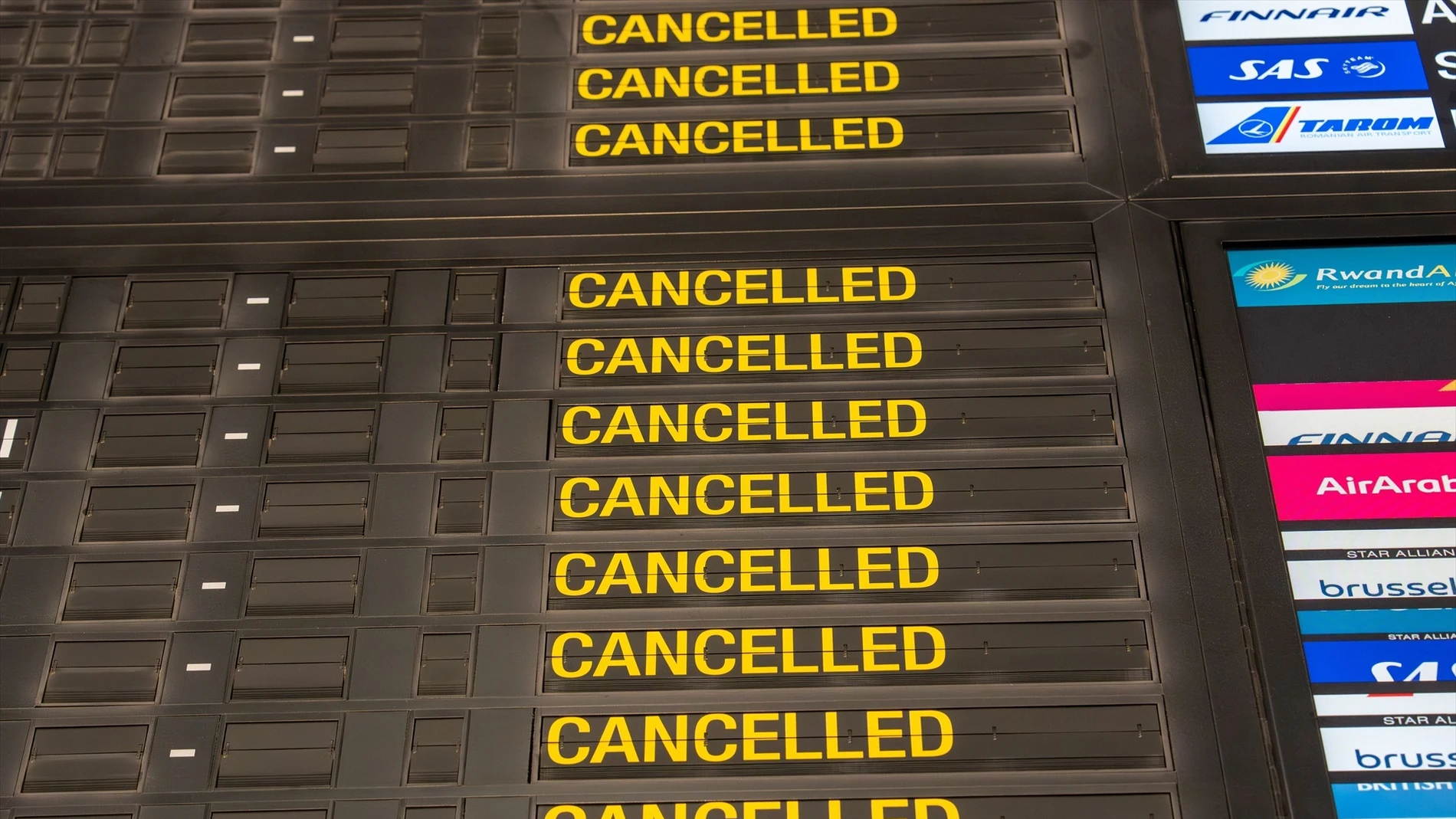 Imagen de vuelos cancelados Imagen de vuelos cancelados