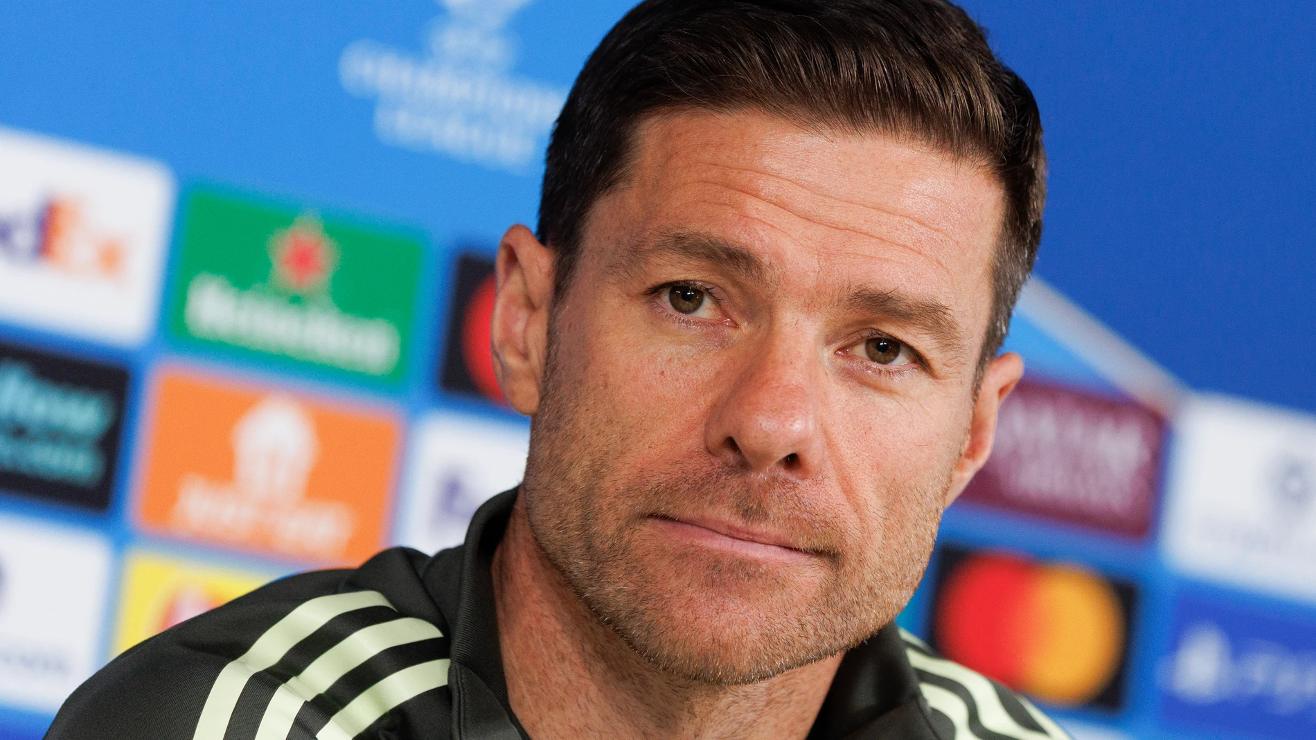 Xabi Alonso en la rueda de prensa previa al partido contra el Manchester City Xabi Alonso en la rueda de prensa previa al partido contra el Manchester City