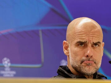 Pep Guardiola en rueda de prensa