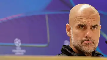 Pep Guardiola en rueda de prensa Pep Guardiola en rueda de prensa