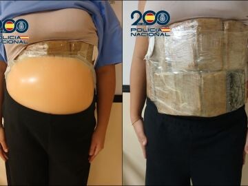 Imagen de la mujer que portaba la coca&iacute;na