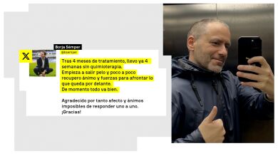Borja Sémper reaparece en redes tras 4 semanas sin quimioterapia: 