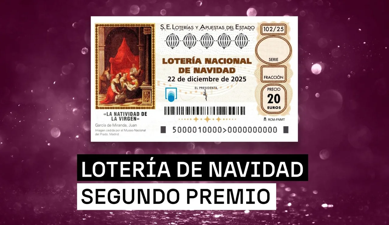 Cuánto dinero toca en el Segundo Premio de la Lotería de Navidad 2025