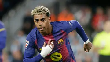 Lamine Yamal en un partido con el Barcelona Lamine Yamal en un partido con el Barcelona