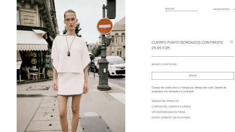 Cuerpo de punto de Zara
