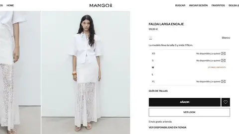 Falda de encaje de Mango Falda de encaje de Mango