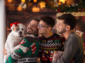 Saad con sus padres, Cristo y Marcos