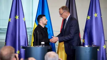 Merz recibe a Zelenski en Berlín para abordar el proceso de paz en Ucrania junto a líderes europeos Merz recibe a Zelenski en Berlín para abordar el proceso de paz en Ucrania junto a líderes europeos