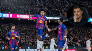 Raphinha celebra su gol ante Osasuna