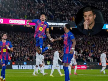 Raphinha celebra su gol ante Osasuna