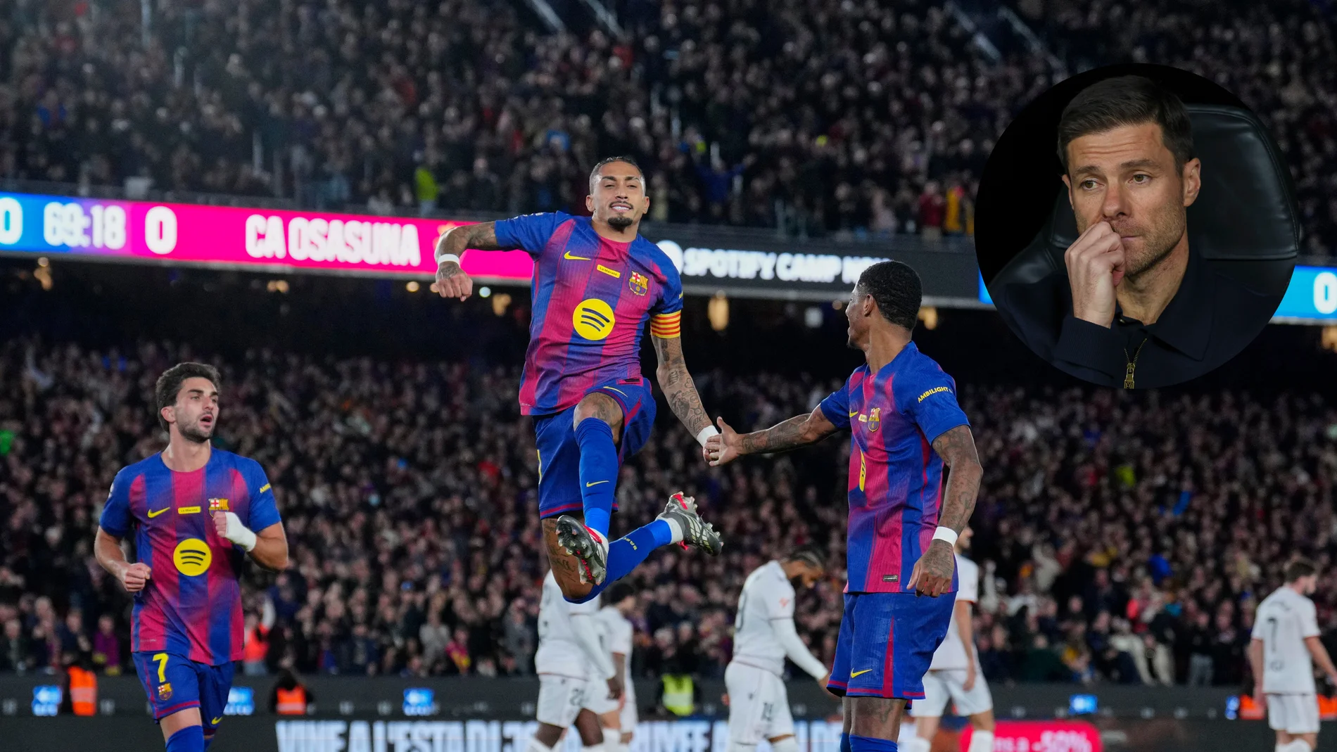 Raphinha celebra su gol ante Osasuna Raphinha celebra su gol ante Osasuna