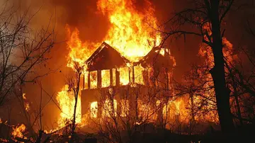 Imagen de un incendio en una vivienda Imagen de un incendio en una vivienda