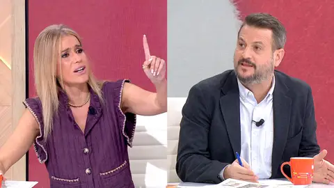 La activista Afra Blanco y el adjunto al director ‘El Confidencial’ Juan Fernández-Miranda Antena3