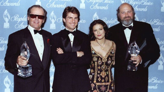 Jack Nicholson, Tom Cruise, Demi Moore y el director Rob Reiner en los People's Choice de 1992