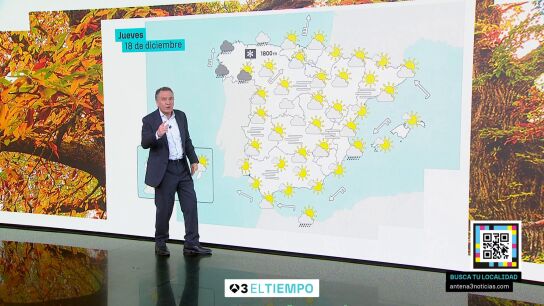 La previsi&oacute;n del jueves 18 de diciembre