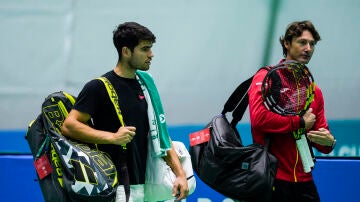 Carlos Alcaraz y Juan Carlos Ferrero, en una imagen de archivo