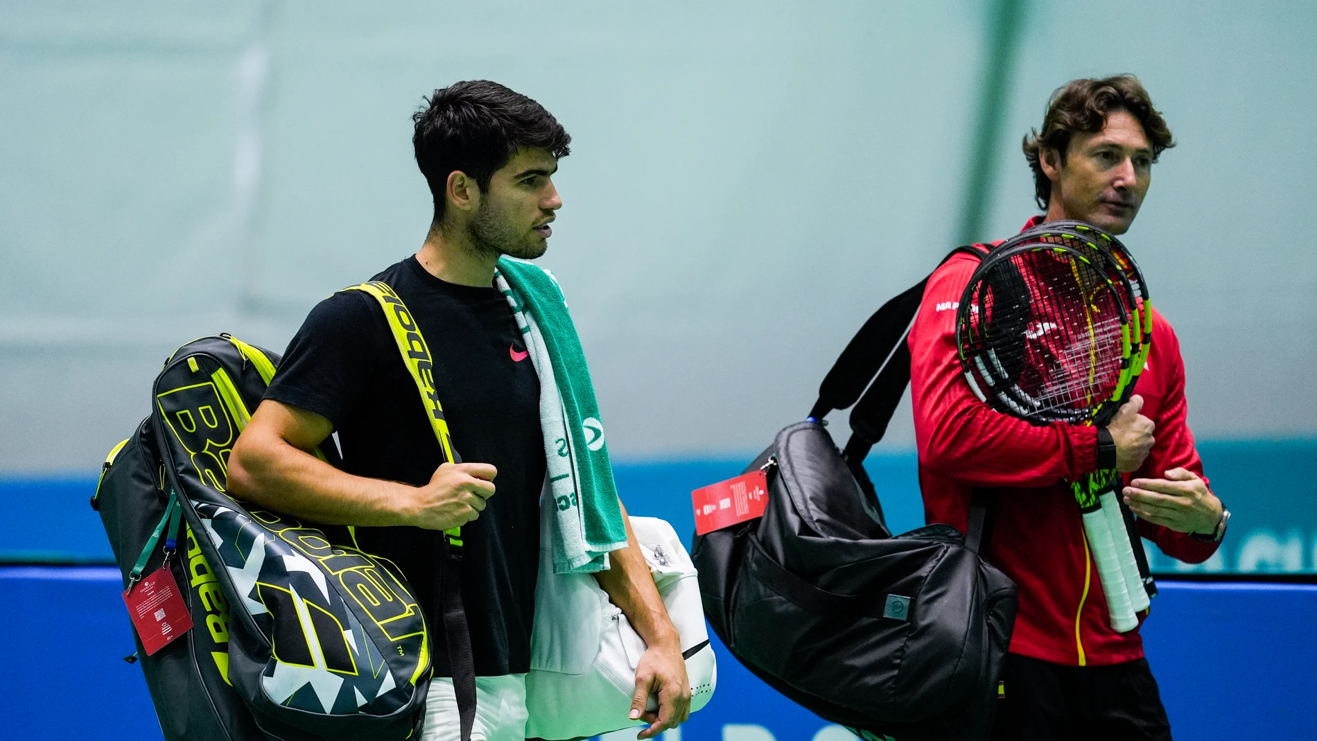 Carlos Alcaraz y Juan Carlos Ferrero, en una imagen de archivo Carlos Alcaraz y Juan Carlos Ferrero, en una imagen de archivo