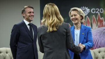  Emmanuel Macron, Giorgia Meloni, Ursula Von der Leyen