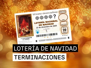 Pedrea, terminaciones y aproximaciones de la Lotería de Navidad 2025: comprueba si tu número ha sido premiado Pedrea, terminaciones y aproximaciones de la Lotería de Navidad 2025: comprueba si tu número ha sido premiado