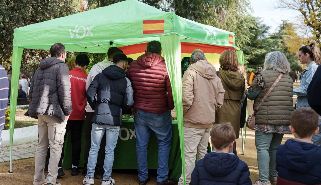 Militantes de Vox en un evento