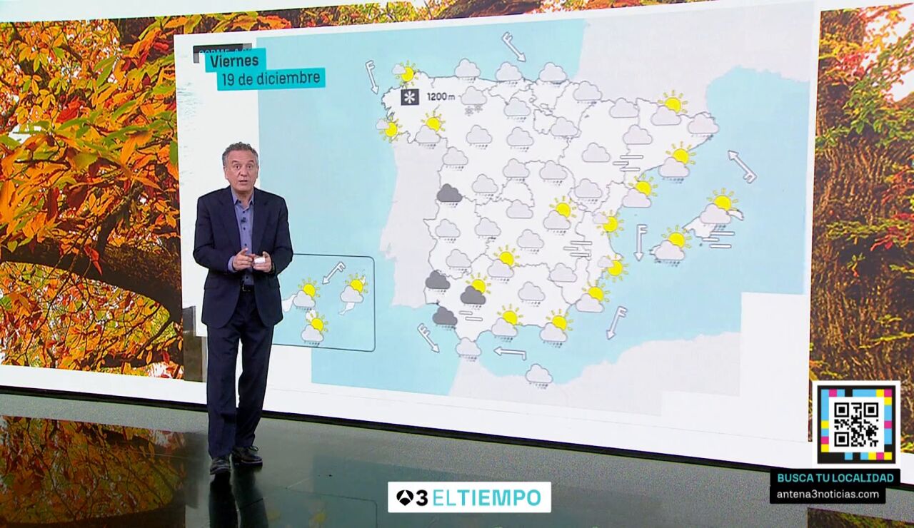 La previsi&oacute;n de Roberto Brasero para el comienzo del invierno: "G&eacute;lido inicio de las Navidades"