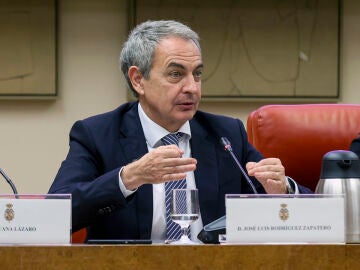 El expresidente del Gobierno Jos&eacute; Luis Rodr&iacute;guez Zapatero en una comparecencia p&uacute;blica. 