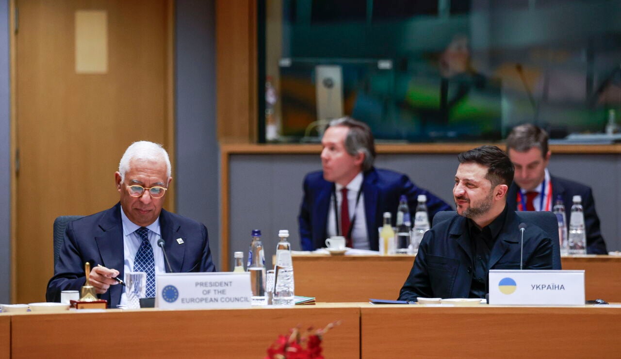 Zelensky y el presidente del Consejo Europeo, Antonio Costa