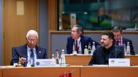Zelensky y el presidente del Consejo Europeo, Antonio Costa