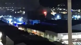 Se incendia un transformador en Ferroatlántica. Se incendia un transformador en Ferroatlántica.