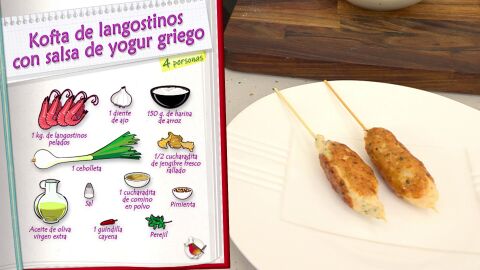 Ingredientes Kofta de langostinos