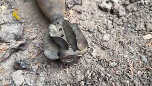 La Guardia Civil destruye una granada de mortero con su carga explosiva intacta en La Rioja