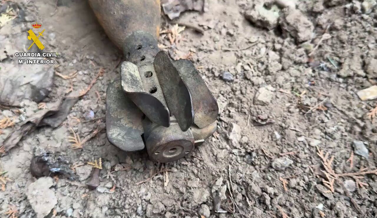 La Guardia Civil destruye una granada de mortero con su carga explosiva intacta en La Rioja