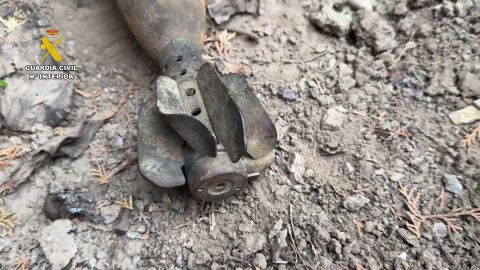 La Guardia Civil destruye una granada de mortero con su carga explosiva intacta en La Rioja