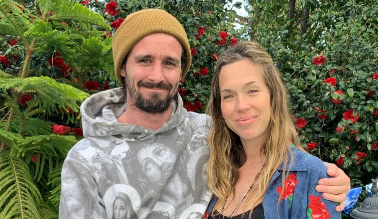 El actor James Ransone con su mujer