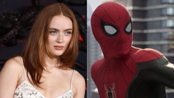 Sadie Sink y SpiderMan en un montaje