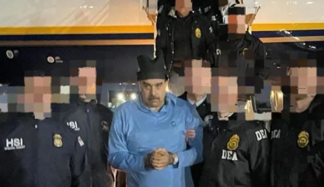 Imagen de Nicol&aacute;s Maduro en su llegada a Estados Unidos.