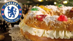 Imagen de archivo del escudo del Chelsea y de un Rosc&oacute;n de Reyes.