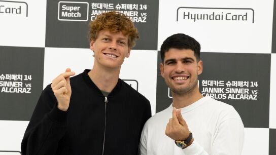 Jannik Sinner y Carlos Alcaraz en Corea del Sur