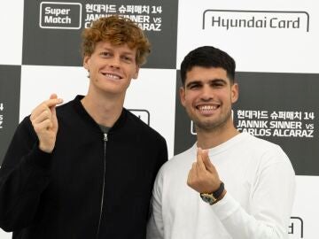 Jannik Sinner y Carlos Alcaraz en Corea del Sur