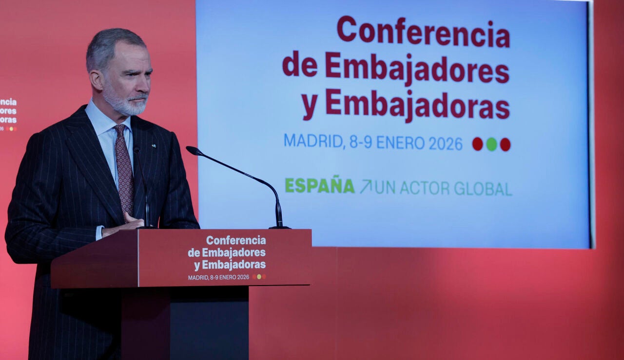 El rey Felipe VI interviene durante la clausura la X Conferencia de embajadores