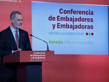 El rey Felipe VI interviene durante la clausura la X Conferencia de embajadores El rey Felipe VI interviene durante la clausura la X Conferencia de embajadores