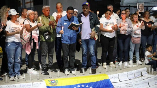 Familiares de presos pol&iacute;ticos en Venezuela