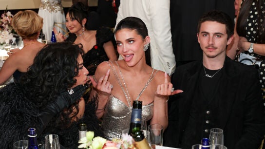 Kylie Jenner y Timoth&eacute;e Chalamet en los Globos de Oro 2026