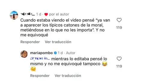 Comentario a María Pombo Comentario a María Pombo